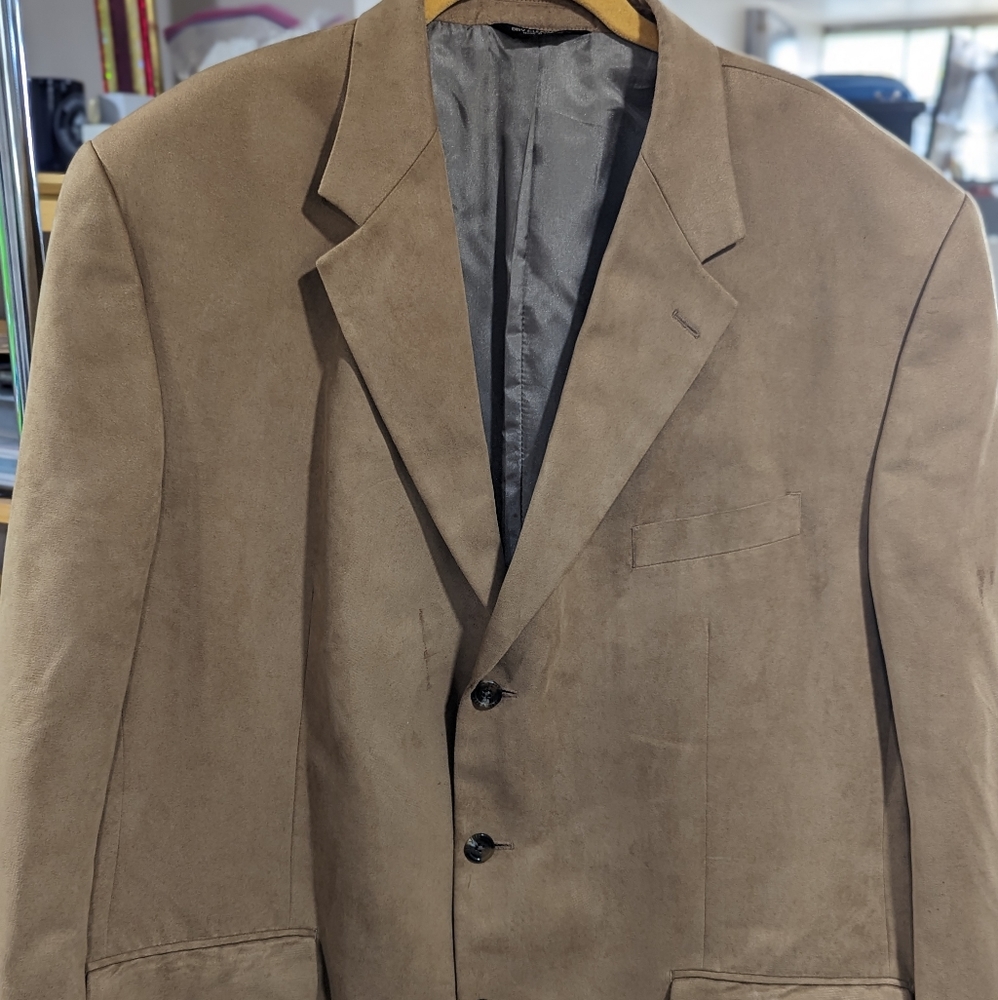 Micro Suede Tan Xxl Blazer - image 1